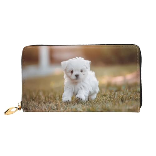 PHAYAH Damen-Geldbörse mit Hundemuster, Leder, Kreditkartenhalter, Clutch, lang, Weiß PHAYAH Damen-Geldbörse mit Hundemuster, Leder, Kreditkartenhalter, Clutch, lang, Weiß von PHAYAH