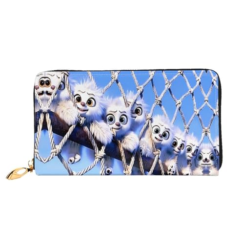 PHAYAH Damen-Geldbörse mit Schneemann-Motiv, Leder, Kreditkartenhalter, Clutch, lang, für Damen von PHAYAH
