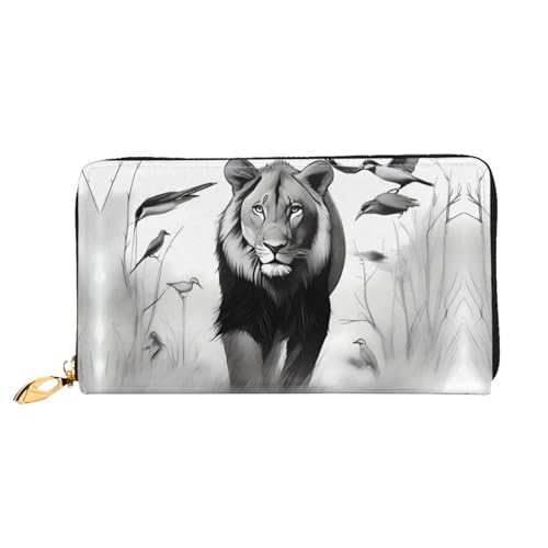 PHAYAH Damen-Geldbörse mit Tiermotiven, Leder, Kreditkartenhalter, Clutch, lang, für Damen von PHAYAH