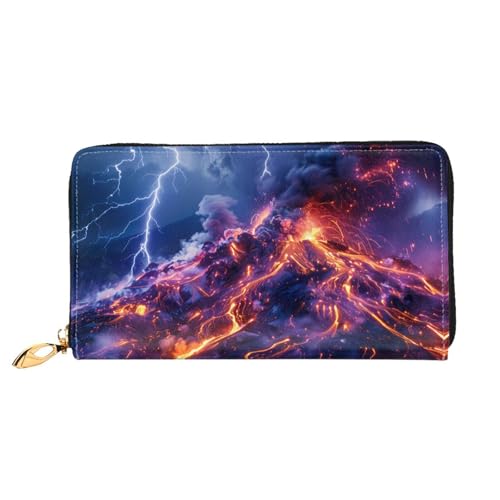 PHAYAH Damen-Geldbörse mit Vulkan-Lava-Muster, Leder, Kreditkartenhalter, Clutch, lang, für Damen PHAYAH Damen-Geldbörse mit Vulkan-Lava-Muster, Leder, Kreditkartenhalter, Clutch, lang, für Damen von PHAYAH
