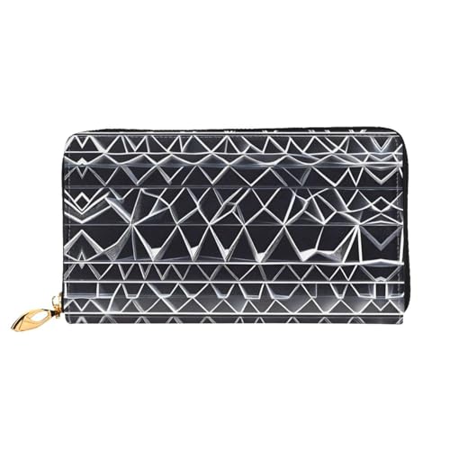 PHAYAH Damen-Geldbörse mit abstraktem Muster, Leder, Kreditkartenhalter, Clutch, lang, für Damen von PHAYAH