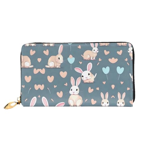 PHAYAH Damen-Geldbörse mit niedlichem Hasenmuster, Leder, Kreditkartenhalter, Clutch, lang, für Damen PHAYAH Damen-Geldbörse mit niedlichem Hasenmuster, Leder, Kreditkartenhalter, Clutch, lang, für Damen von PHAYAH