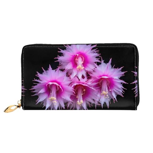 PHAYAH Damen-Geldbörse mit schönem Blumenmuster, lange Clutch, Reißverschluss, Leder, großes Fassungsvermögen, Kreditkartenetui von PHAYAH