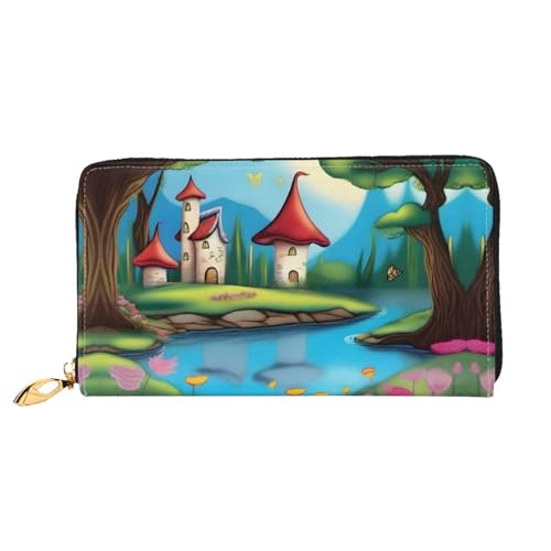 PHAYAH Fairytale Town Pattern Wallet Women Leather Wallet Credit Card Holder Clutch Long Ladies Billfold PHAYAH Fairytale Town Pattern Wallet Women Leather Wallet Credit Card Holder Clutch Long Ladies Billfold von PHAYAH