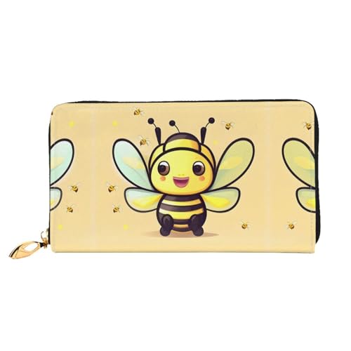 PHAYAH Gelbes Bienenmuster, Geldbörse, Damen, Leder, Kreditkartenhalter, Clutch, lang, Damengeldbörse PHAYAH Gelbes Bienenmuster, Geldbörse, Damen, Leder, Kreditkartenhalter, Clutch, lang, Damengeldbörse von PHAYAH