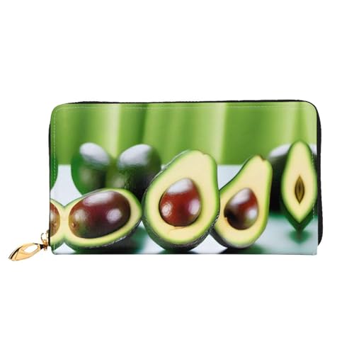 PHAYAH Geldbörse mit Avocado-Motiv, für Damen, Leder, Kreditkartenhalter, Clutch, lang, für Damen von PHAYAH