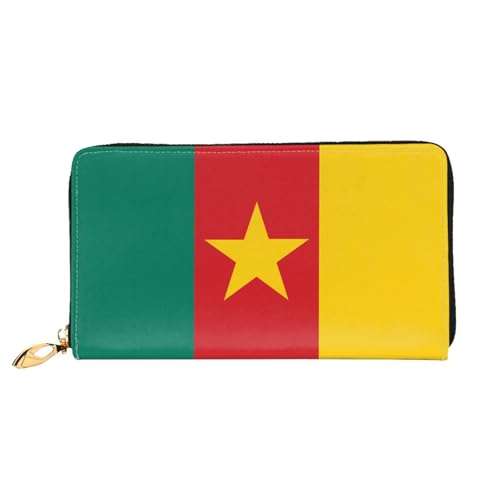 PHAYAH Geldbörse mit Flaggenmuster für Damen, Leder, Kreditkartenhalter, Clutch, lang, für Damen von PHAYAH