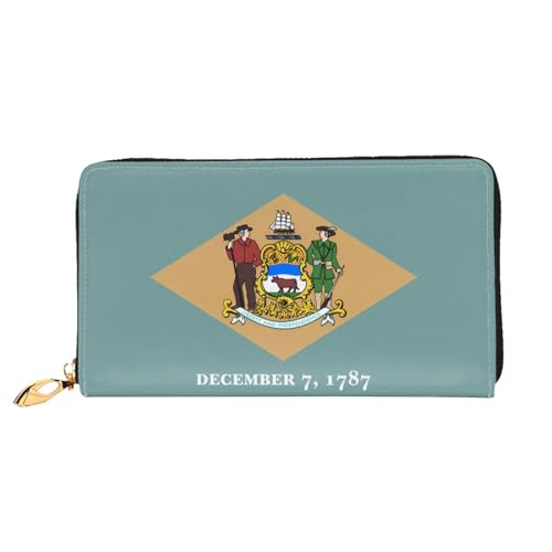 PHAYAH Geldbörse mit Flaggenmuster für Damen, Leder, Kreditkartenhalter, Clutch, lang, für Damen von PHAYAH