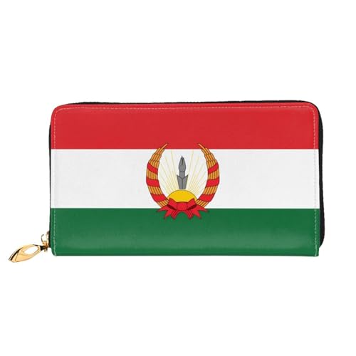 PHAYAH Geldbörse mit Flaggenmuster von Mahabad für Damen, Leder, Kreditkartenhalter, Clutch, lang, Damengeldbörse PHAYAH Geldbörse mit Flaggenmuster von Mahabad für Damen, Leder, Kreditkartenhalter, Clutch, lang, Damengeldbörse von PHAYAH