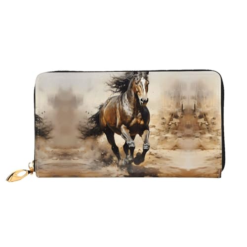 PHAYAH Geldbörse mit Westernpferd-Muster, Damen, Leder, Kreditkartenhalter, Clutch, lang, für Damen PHAYAH Geldbörse mit Westernpferd-Muster, Damen, Leder, Kreditkartenhalter, Clutch, lang, für Damen von PHAYAH