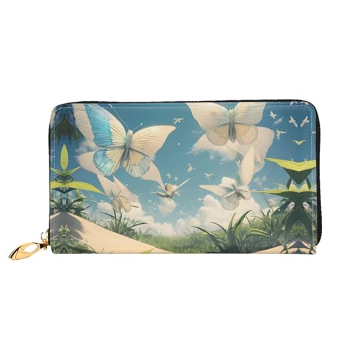 PHAYAH Geldbörse mit flatterndem Schmetterlingsmuster, Damen, Leder, Kreditkartenhalter, Clutch, lang, für Damen PHAYAH Geldbörse mit flatterndem Schmetterlingsmuster, Damen, Leder, Kreditkartenhalter, Clutch, lang, für Damen von PHAYAH