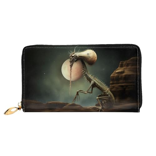 PHAYAH Gobi Beasts Pattern Damen Geldbörse Lange Clutch Reißverschluss Rund Reise Leder Geldbörse Große Kapazität Kreditkartenetui von PHAYAH