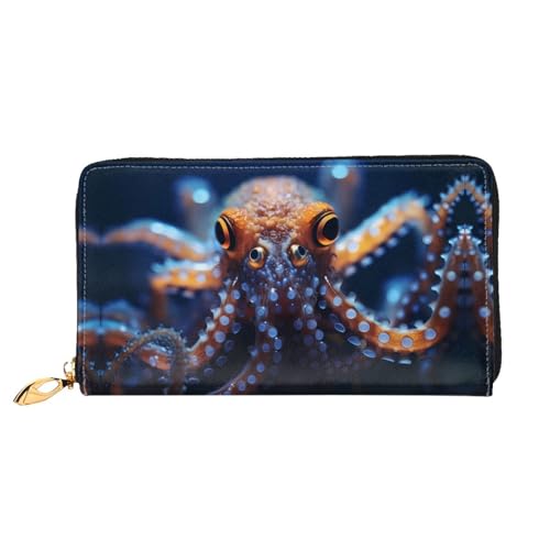 PHAYAH Kleine Geldbörse mit Oktopus-Muster für Damen, Leder, Kreditkartenhalter, Clutch, lang, für Damen PHAYAH Kleine Geldbörse mit Oktopus-Muster für Damen, Leder, Kreditkartenhalter, Clutch, lang, für Damen von PHAYAH