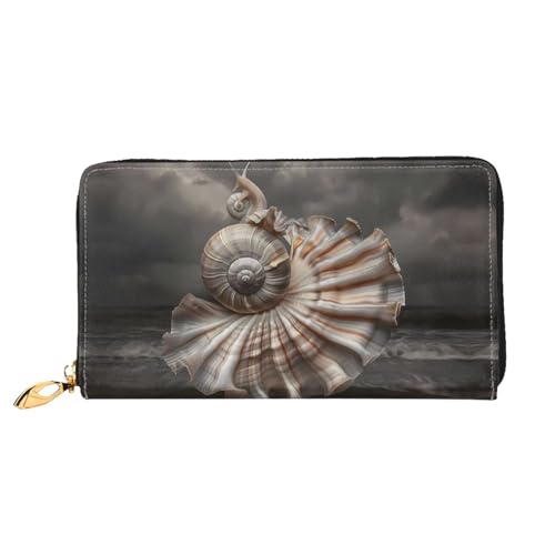 PHAYAH Portemonnaie mit Schneckenmuster für Damen, Leder, Kreditkartenhalter, Clutch, lang, für Damen von PHAYAH