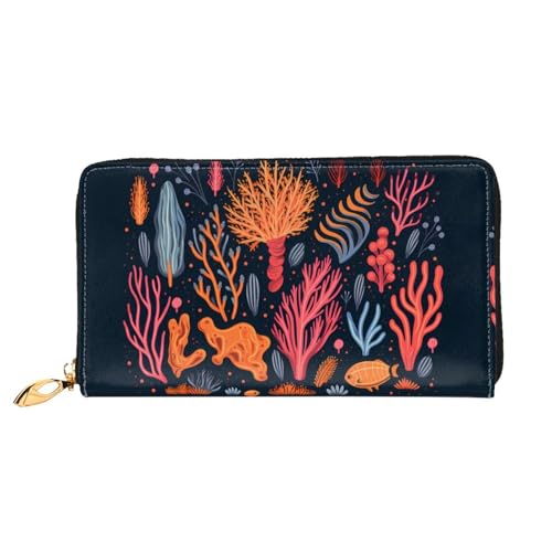 PHAYAH Undersea Tree Grass Pattern Wallet Women Leather Wallet Credit Card Holder Clutch Long Ladies Billfold PHAYAH Undersea Tree Grass Pattern Wallet Women Leather Wallet Credit Card Holder Clutch Long Ladies Billfold von PHAYAH