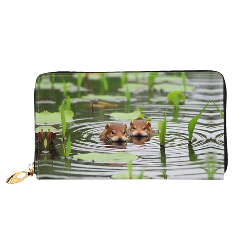 PHAYAH Water Rascal In The Water Pattern Wallet Women Leather Wallet Credit Card Holder Clutch Long Ladies Billfold PHAYAH Water Rascal In The Water Pattern Wallet Women Leather Wallet Credit Card Holder Clutch Long Ladies Billfold von PHAYAH