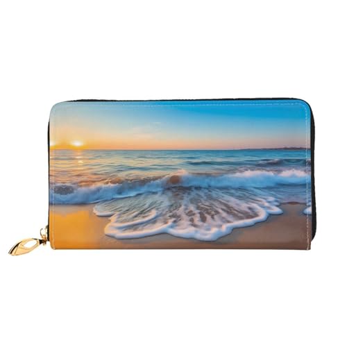 PHAYAH Waves After Dusk Pattern Wallet Women Leather Wallet Credit Card Holder Clutch Long Ladies Billfold von PHAYAH
