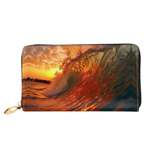 PHAYAH Waves Rolling In The Sea Pattern Wallet Women Leather Wallet Credit Card Holder Clutch Long Ladies Billfold PHAYAH Waves Rolling In The Sea Pattern Wallet Women Leather Wallet Credit Card Holder Clutch Long Ladies Billfold von PHAYAH