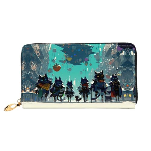 PHAYAH Werwolf On The Street Pattern Wallet Women Leather Wallet Credit Card Holder Clutch Long Ladies Billfold PHAYAH Werwolf On The Street Pattern Wallet Women Leather Wallet Credit Card Holder Clutch Long Ladies Billfold von PHAYAH