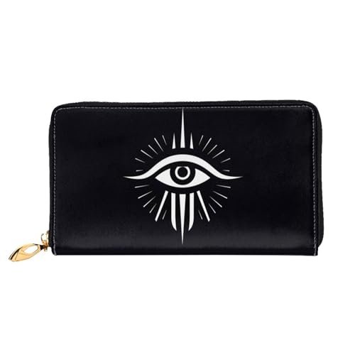 PHAYAH White Line Eyes Pattern Wallet Women Leather Wallet Credit Card Holder Clutch Long Ladies Billfold PHAYAH White Line Eyes Pattern Wallet Women Leather Wallet Credit Card Holder Clutch Long Ladies Billfold von PHAYAH