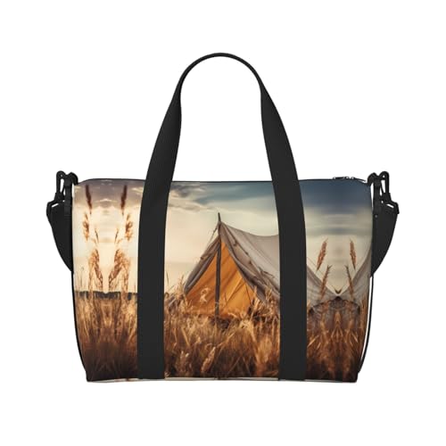 Phayah Außenzelt-Reisetasche, Sporttasche, Turnbeutel, Schultertasche, Wochenendtasche, Übernachtungstasche für Damen, Schwarz , Einheitsgröße von PHAYAH