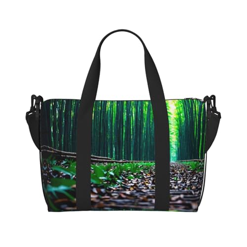 Phayah Bamboo Forest Weekender Tasche für Damen, Reisetasche, Übernachtung, Wochenende, Sport, Fitnessstudio, Tragetasche, Crossbody-Tasche von PHAYAH