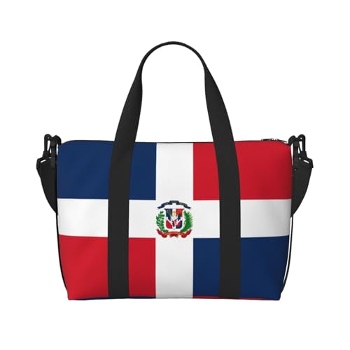 Phayah Dominikanische Republik Reisetasche, Sporttasche, Turnbeutel, Schultertasche, Wochenendtasche, Übernachtungstasche für Damen, Schwarz, Einheitsgröße, Schwarz, One Size von PHAYAH