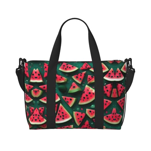 Phayah Dream Wassermelonen-Wochenendtasche für Damen, Reisetasche, Übernachtung, Wochenendtasche, Sport, Fitnessstudio, Tragetasche, Crossbody-Tasche von PHAYAH