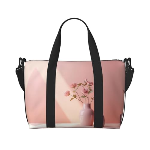 Phayah Einfarbige Reisetasche, Sporttasche, Turnbeutel, Schultertasche, Wochenendtasche, Übernachtungstasche für Damen, Schwarz , Einheitsgröße von PHAYAH