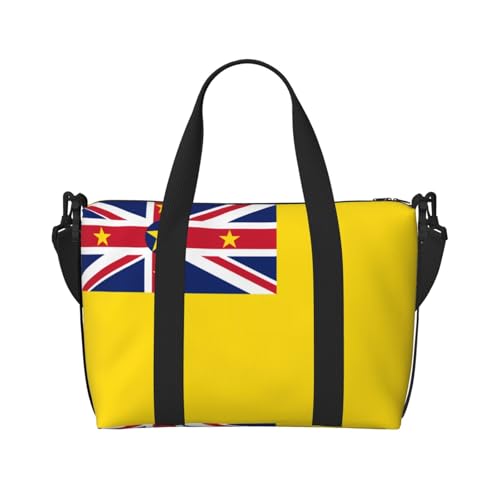 Phayah Flag Of Niue Weekender-Tasche für Damen, Reisetasche, Übernachtung, Wochenendtasche, Sport, Fitnessstudio, Tragetasche, Crossbody-Tasche von PHAYAH