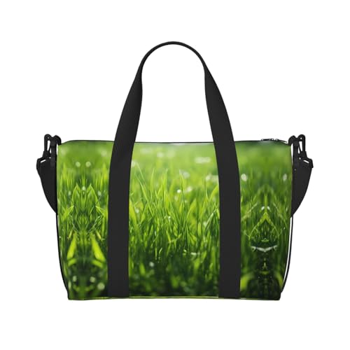 Phayah Gras einfarbige Reisetasche, Sporttasche, Turnbeutel, Schultertasche, Wochenendtasche, Übernachtungstasche für Damen, Schwarz , Einheitsgröße von PHAYAH