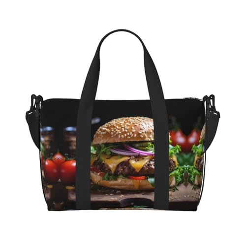 Phayah Hamburger-Reisetasche, Sporttasche, Turnbeutel, Schultertasche, Wochenendtasche, Übernachtungstasche für Damen, Schwarz , Einheitsgröße von PHAYAH