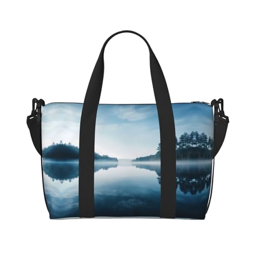 Phayah Nebel Reisetasche, Sporttasche, Turnbeutel, Schultertasche, Wochenendtasche, Übernachtungstasche für Damen, Schwarz , Einheitsgröße von PHAYAH