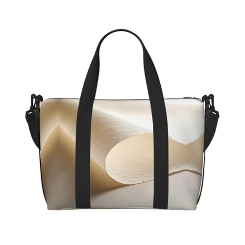Phayah Papier-Reisetasche, Sporttasche, Turnbeutel, Schultertasche, Wochenendtasche, Übernachtungstasche für Damen, Schwarz , Einheitsgröße von PHAYAH