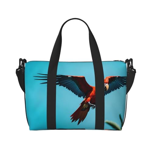 Phayah Red Ara Reisetasche Sporttasche Sporttasche Sporttasche Wochenendtasche Damen Schwarz Einheitsgröße, Schwarz , one size von PHAYAH