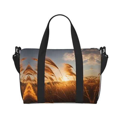 Phayah Reeds in The Wind Reisetasche, Sporttasche, Turnbeutel, Schultertasche, Wochenendtasche, Übernachtungstasche für Damen, Schwarz , Einheitsgröße von PHAYAH