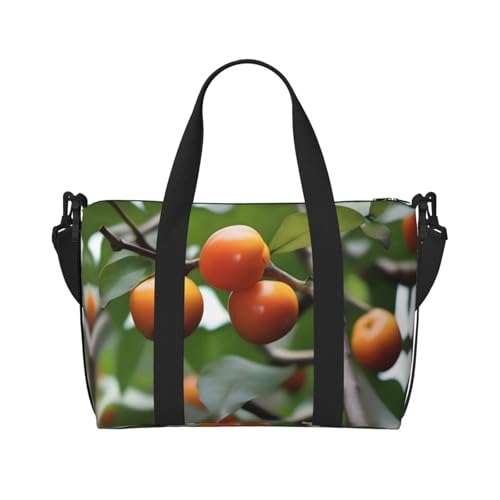 Phayah Reife Persimmon Reisetasche, Sporttasche, Turnbeutel, Schultertasche, Wochenendtasche, Übernachtungstasche für Damen, Schwarz , Einheitsgröße von PHAYAH