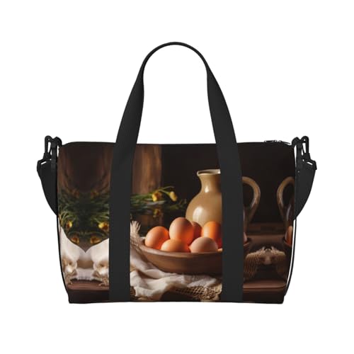 Phayah Reisetasche, Sporttasche, Turnbeutel, Schultertasche, Wochenendtasche, Übernachtungstasche für Damen, Schwarz , Einheitsgröße von PHAYAH