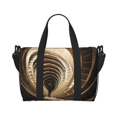 Phayah Rotierende Reisetasche im Hochformat, Sporttasche, Turnbeutel, Schultertasche, Wochenendtasche, Übernachtungstasche für Damen, Schwarz , Einheitsgröße von PHAYAH