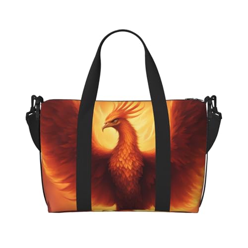 Phayah Schöne Phoenix Weekender-Tasche für Damen, Reisetasche, Übernachtung, Wochenendtasche, Sport, Fitnessstudio, Tragetasche, Crossbody-Tasche von PHAYAH