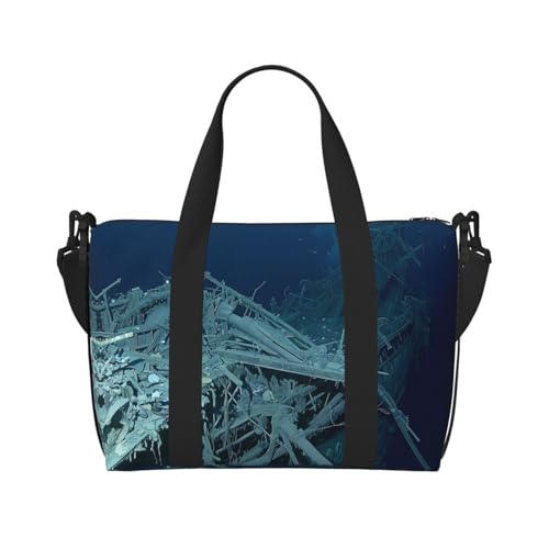 Phayah Shipwreck Under The Sea Weekender Taschen für Damen, Reisetasche, Übernachtung, Wochenendtasche, Sport, Fitnessstudio, Tragetasche, Crossbody-Tasche von PHAYAH