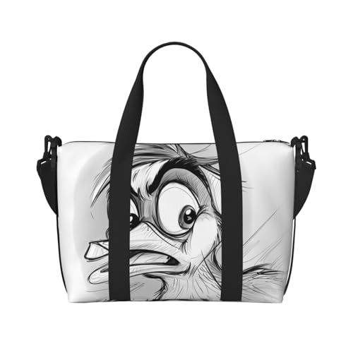 Phayah Sketch Duck Weekender Bag für Damen, Reisetasche, Übernachtung, Wochenendtasche, Sport, Fitnessstudio, Tragetasche, Crossbody-Tasche von PHAYAH
