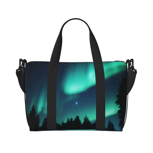 Phayah Sky Aurora Weekender-Tasche für Damen, Reisetasche, Übernachtung, Wochenendtasche, Sport, Fitnessstudio, Tragetasche, Crossbody-Tasche von PHAYAH