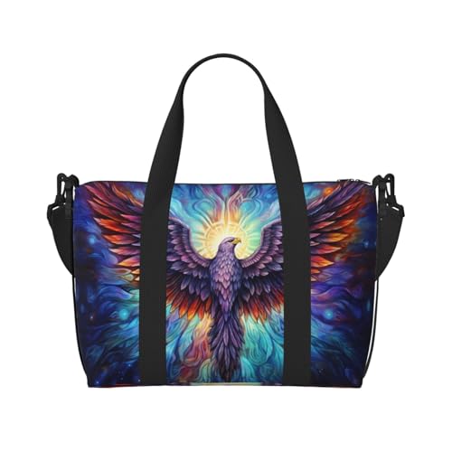 Phayah Smoke Eagle Weekender-Tasche für Damen, Reisetasche, Übernachtung, Wochenendtasche, Sport, Fitnessstudio, Tragetasche, Crossbody-Tasche von PHAYAH