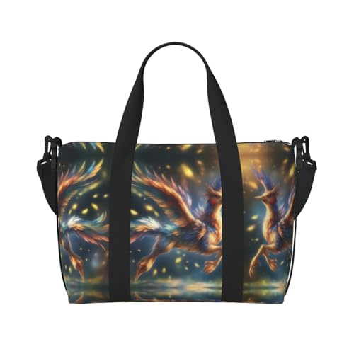 Phayah Sporttasche Damen Canvas Reisetasche Schwarz One Size Schwarz Talla única, Schwarz , one size von PHAYAH