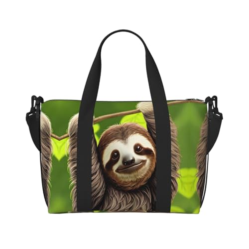 Phayah Süße Faultier-Wochenendtasche für Damen, Reisetasche, Übernachtung, Wochenendtasche, Sport, Fitnessstudio, Tragetasche, Crossbody-Tasche von PHAYAH