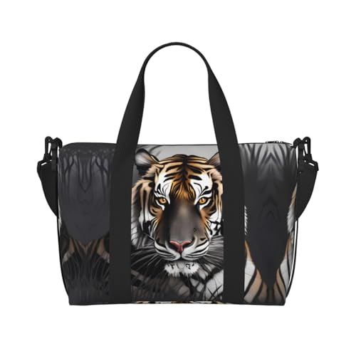 Phayah Tiger At Rest Weekender Tasche für Damen, Reisetasche, Übernachtung, Wochenendtasche, Sport, Fitnessstudio, Tragetasche, Crossbody-Tasche von PHAYAH