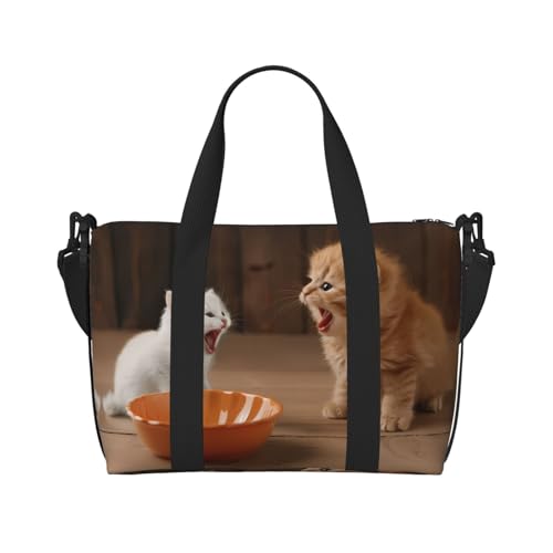 Phayah Two Kittens Weekender Bags For Women, Travel Duffel Bag Overnight Weekend Bag Sports Gym Tote Bag Crossbody Bag von PHAYAH