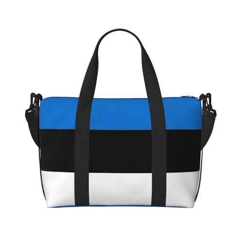 Phayah Weekender-Tasche für Damen, Motiv: Flagge Estlands, Reisetasche, Übernachtung, Wochenende, Sport, Fitnessstudio, Tragetasche, Crossbody-Tasche von PHAYAH