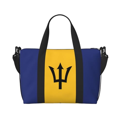 Phayah Weekender-Tasche für Damen, Motiv: Flagge von Barbados, Reisetasche, Übernachtung, Wochenendtasche, Sport, Fitnessstudio, Tragetasche, Crossbody-Tasche von PHAYAH